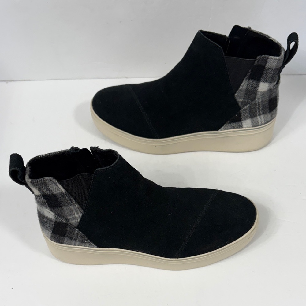 TOMS Womens Jamie Slip On Platform Ancle Suede Boots
